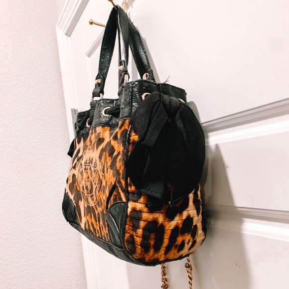 Juicy Couture Mini Day Dreamer Purse Velour Cheetah - Picture 9 of 13